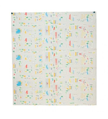Motricité - Tapis de motricité bébé et enfant - Tapis de jeu pliable XXL réversible - animaux et ville
