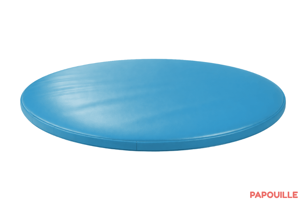 Tapis rond en mousse pvc diam.130cm x ep.3cm - Turquoise