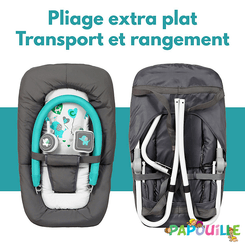 Puériculture - Transat Bébé, Balancelle Bébé - EP // Transat balancelle avec arche de jeux harnais 3 points