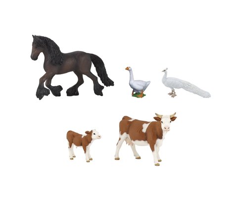 Jouets - Figurines - Lot Jaune  - Lot de 5 figurines - La vie à la ferme 10 mois et plus