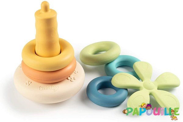 Jouets - Jouets à Empiler ou à Encastrer - Pyramide fleur culbuto