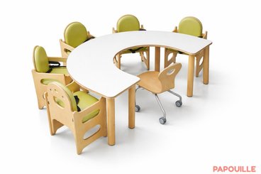 Puériculture - Chaise haute bébé et Siège Repas - Chaise haute en bois 5 places