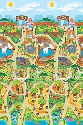 Jouets - Tapis et Jeux d'Éveil, Portiques d'Activité - Tapis de jeu double face ville et zoo