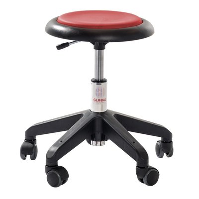 Mobilier - Tabouret et Assise au sol - Tabouret rembourré réglable en hauteur Micro simili-cuir Rouge