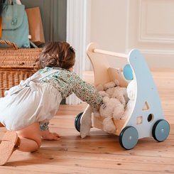 Jeux - Porteurs, Draisiennes, Marcheurs - Chariot de marche en bois loop