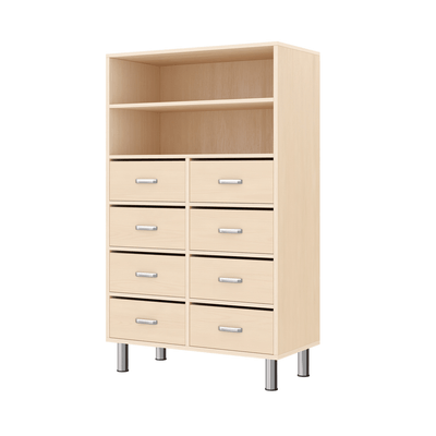 Mobilier - Meuble de rangement scolaire - Armoire de rangement avec pieds réglables 8 casiers - Elio