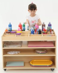 Mobilier - Meuble de rangement scolaire - Chariot de rangement pour l'art