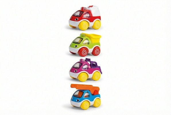 Jouets - Garages, Voitures et Circuits pour Enfant - Lot de 4 mini véhicules