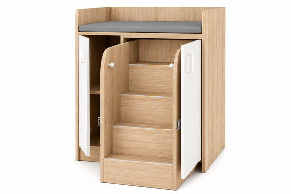 Change - Meuble à Langer crèche - Meuble à langer avec escalier et tapis