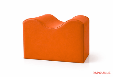 Motricité - Module de Motricité Bébé - Module petite vague ondulé en mousse orange