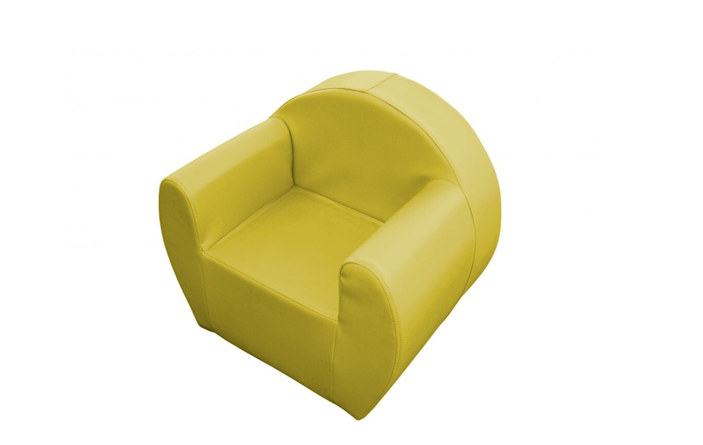 Fauteuil enfant pdg club mousse pvc uni 20 cm jaune