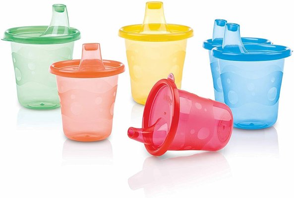 Repas - Tasse d’apprentissage - Lot de 6 gobelets 210ml avec bec nuby