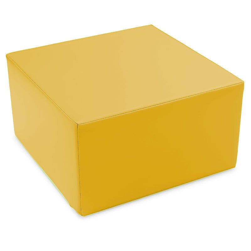 Double bloc carré de motricité 60 x 60 x h 30 cm jaune