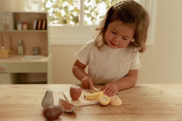 Jouets - Jouets d'Imitation et d'Imagination - Fruit à découper en bois