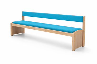 Mobilier - Banc vestiaire & Porte Manteaux - Banc en bois avec dossier bleu wkc