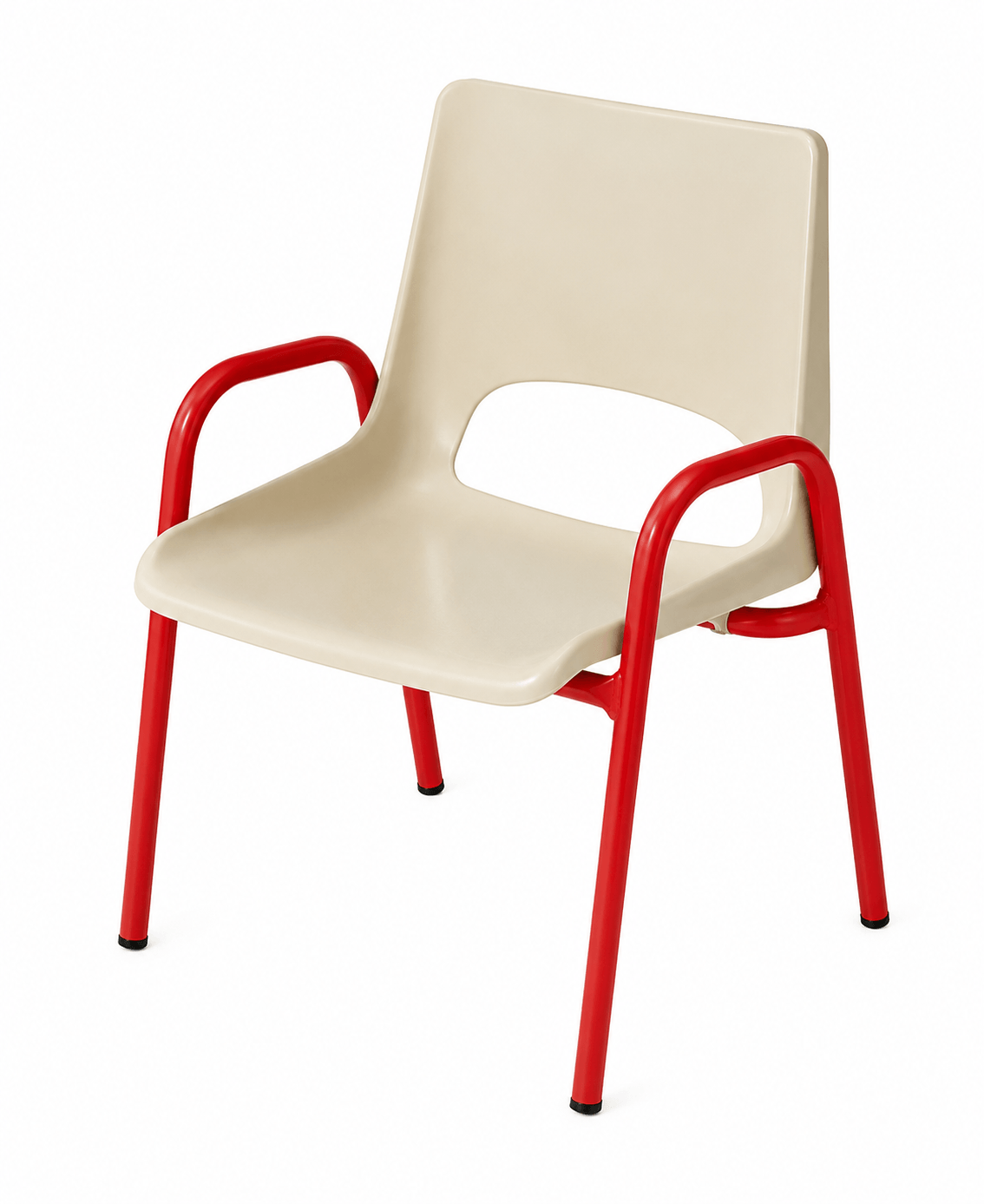 Chaise de maternelle avec accoudoirs H31 cm - T2 - Rouge