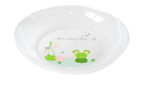 Repas - Assiettes Enfants et à Compartiments - Assiette creuse copolyester transparent souris
