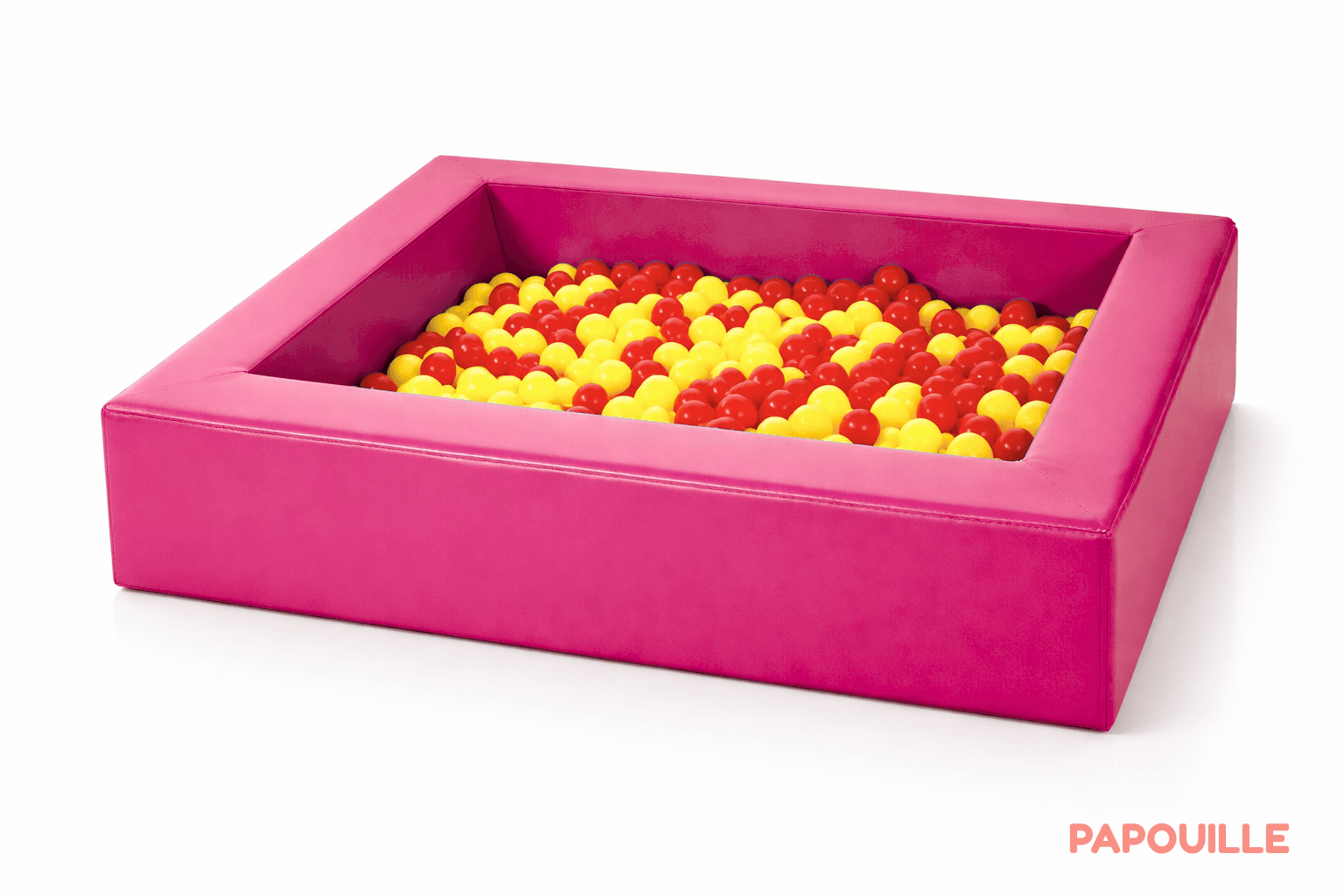 Piscine à balles en mousse revêtement pvc little fuchsia