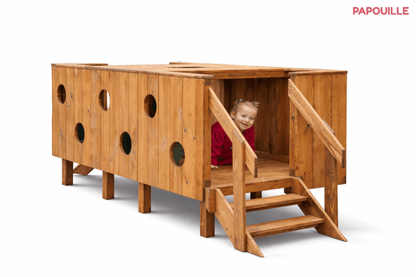 Mobilier - Aire de jeux et structure extérieure - Tunnel à ramper et grimper - fenêtres intégrés