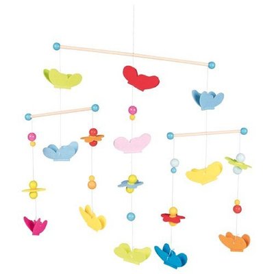 Couchage - Mobile de Lit Bébé et Veilleuse - Mobile papillons en bois