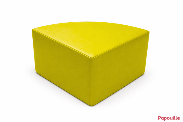 Mobilier - Meuble en mousse et Pouf - Pouf 1/4 rond en mousse pvc h.25 cm jaune