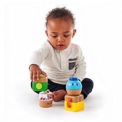 Jouets - Jeux de Construction - 4 hochets bois à empiler baby einstein