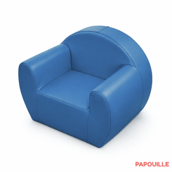Mobilier - Meuble en mousse et Pouf - Fauteuil enfant pdg club mousse pvc uni 20 cm bleu