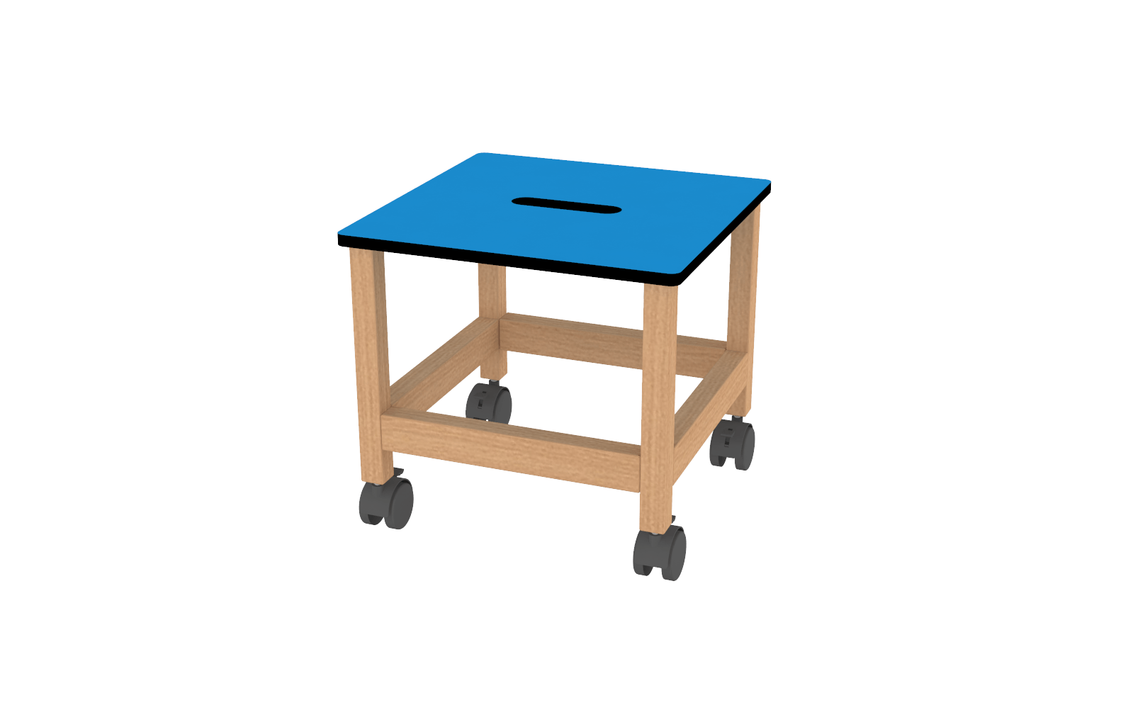 Tabouret à roulettes - T3 - Bleu