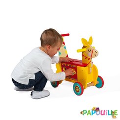 Jeux - Porteurs, Draisiennes, Marcheurs - de // Porteur pousseur en bois le lama