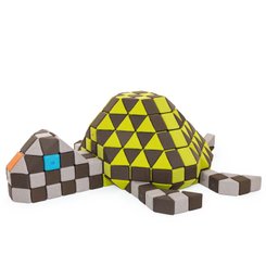 Motricité - Jeux de Motricité Libre - Cubes de constructions basic magnétiques de psychomotricité tissu 100 pièces fuchsia et jaune