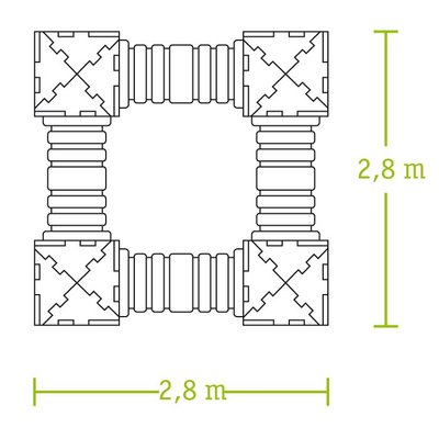 Mobilier - Aire de jeux et structure extérieure - Aire de jeux cubique château 