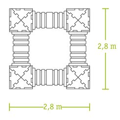 Mobilier - Aire de jeux et structure extérieure - Aire de jeux cubique château 