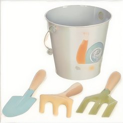 Jeux - Bac à Sable et Accessoires  - Seau avec outils de jardin, motif escargot