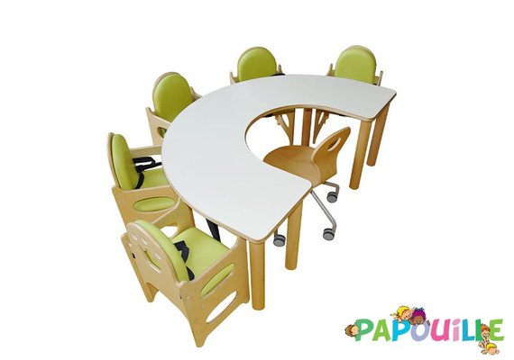 Puériculture - Chaise haute bébé et Siège Repas - Chaise haute en bois 5 places