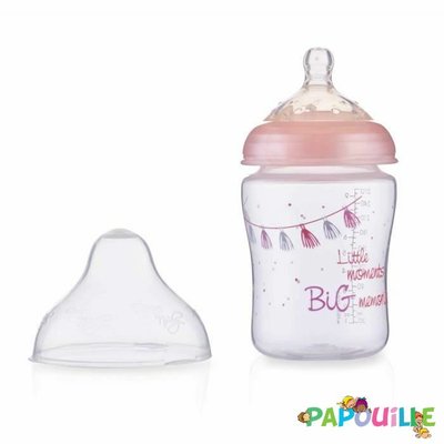 Repas - Biberons Classic et Large - Biberon - little moments - débit lent - 270ml - 0m+ ( nuby ) rose