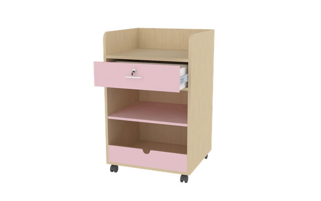 Mobilier - Meuble de rangement scolaire - Meuble d'accueil - Rose