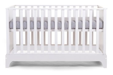 Couchage - Lit Crèche en Bois bébé, enfant - DE // Lit bébé évolutif 70 x 140 cm Blanc
