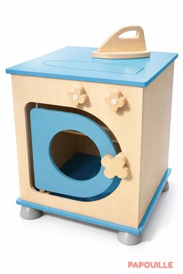 Mobilier - Mobilier de jeux d'imitation - Bloc pour lingerie imitation lave-linge en bois