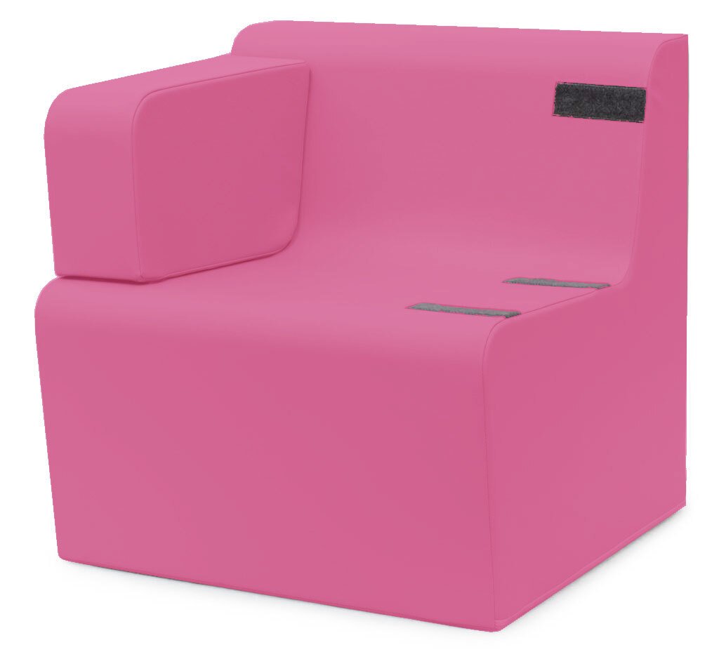 Fauteuil individuel allaitement 1 accoudoir rose