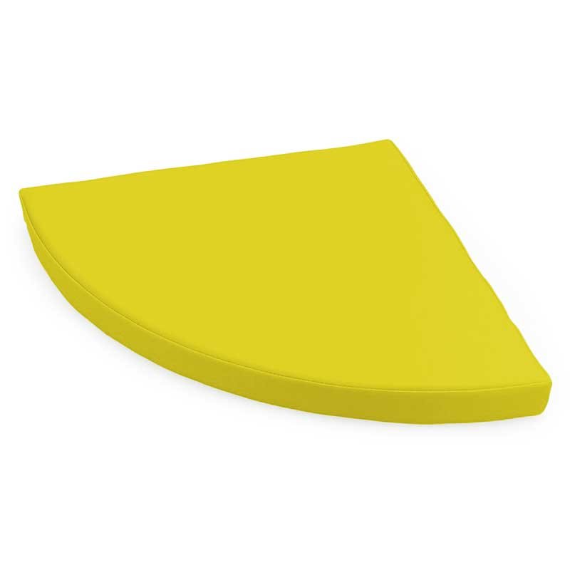 Tapis d'angle à 90° 1/4 rond 40x40x3cm Jaune