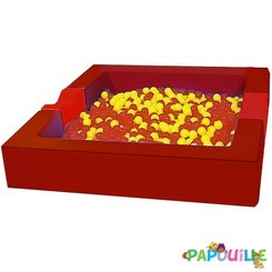 Motricité - Piscine à balles - Piscine à balles en mousse revêtement pvc avec extension (complète) rouge