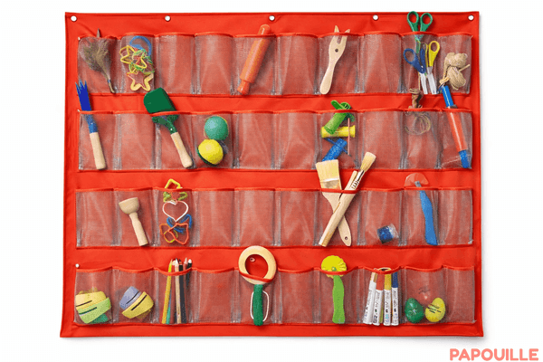 Mobilier - Accessoires pour meuble de rangement - Rangement mural - range doudou - 40 pochettes