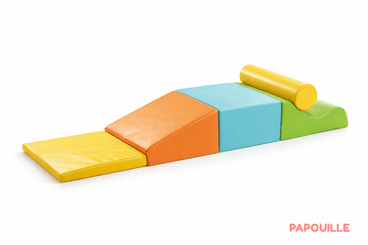 Motricité - Parcours de Motricité Maternelle - Kit de modules équilibre "poussin" en mousse 270 x 30cm pastels