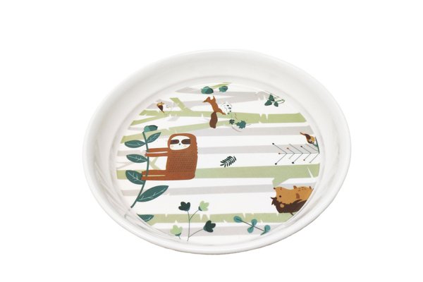 Grande assiette creuse pour enfants sans BPA Lapin rose