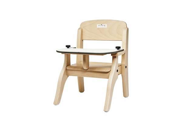 Puériculture - Chaise haute bébé et Siège Repas - Fauteuil bébé repas en bois avec tablette h.18 t00