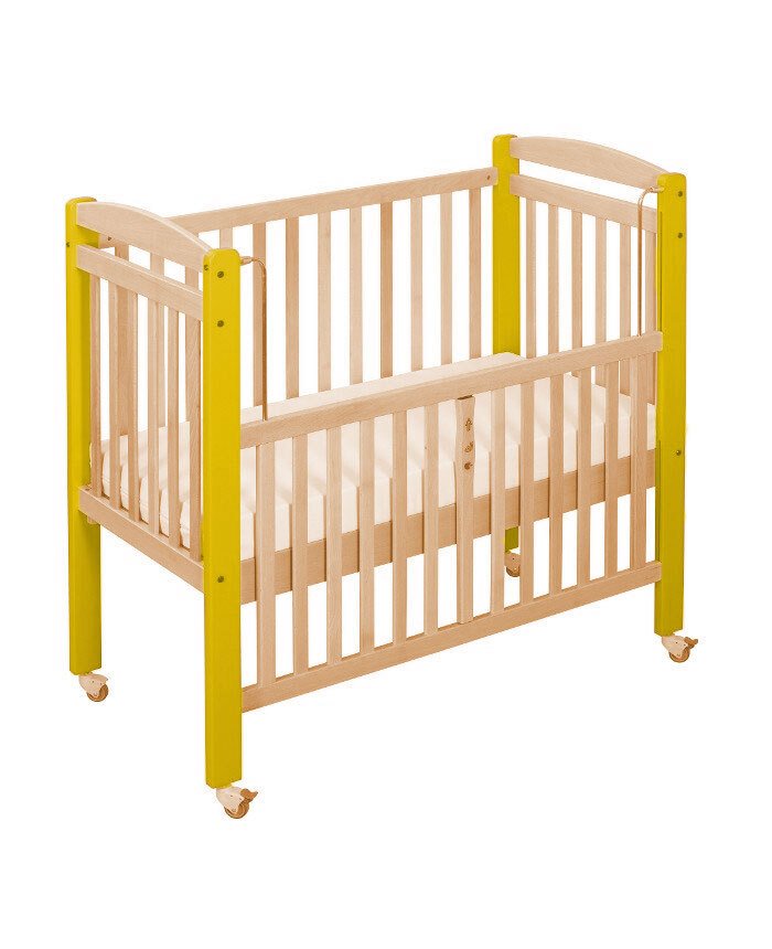 Lit crèche easy cat 120x60cm jaune