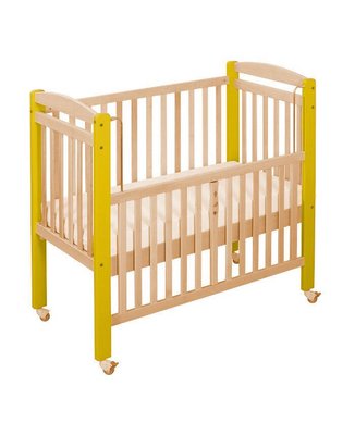Couchage - Lit Crèche en Bois bébé, enfant - Lit crèche easy cat 120x60cm jaune