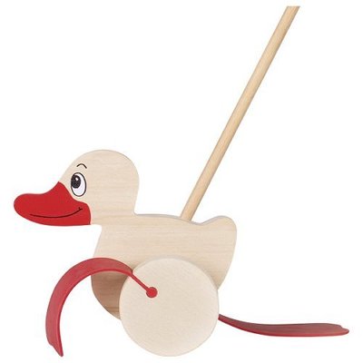 Jouets - Jouets à Pousser, à Tirer - Canard à tirer - en bois 