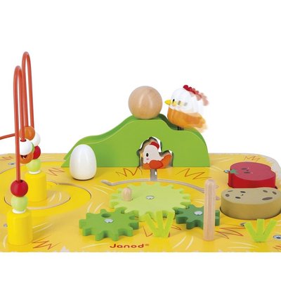 Jouets - Jouets à Empiler ou à Encastrer - Table d'Activités Ferme en bois