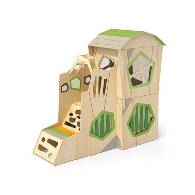 Motricité - Structure et panneaux D'activités - Maison de jeu - 3 pièces